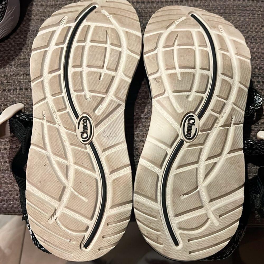 Chaco Womens Z Cloud Black White Adjustable Strap Cushioned Hiking Sandal Size 9 - Picture 9 of 9